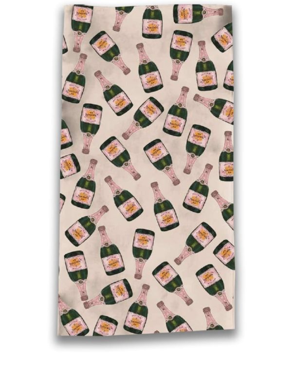 Champagne Drinking Bottle Beach Towel