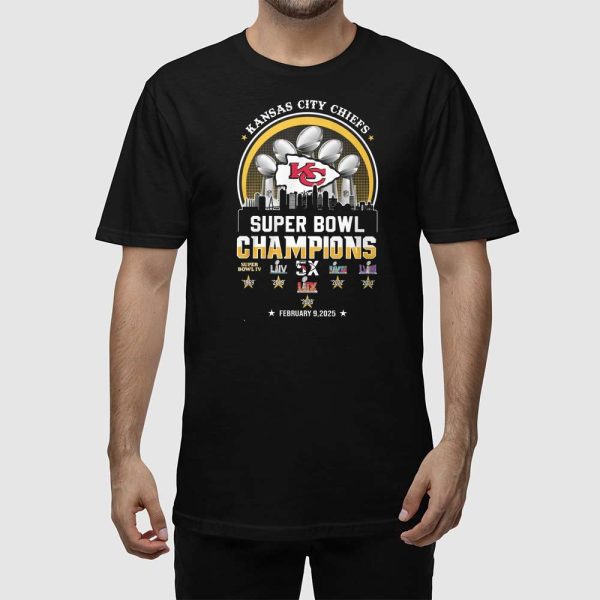 Chiefs 5X Super Bowl Champions Shirt