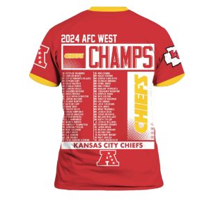 Chiefs AFC West 9 Straight Division Titles Champions 3D Shirt 3