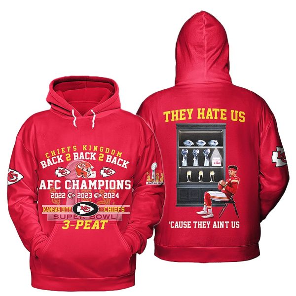 Chiefs Back 2 Back 2 Back AFC Super Bowl Champions 3-Peat Shirt