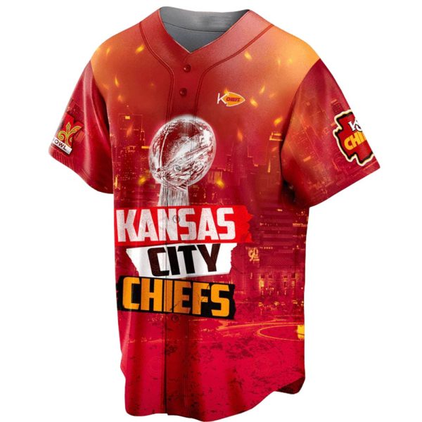 Chiefs Back To Back Super Bowl LIX Champions Baseball Jersey