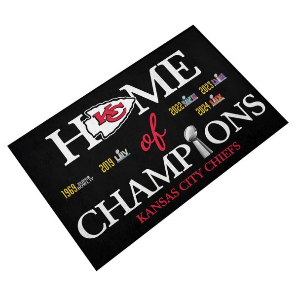 Chiefs Home Super Bowl 1969 2019 Of 2022 2023 2024 Champions Doormat