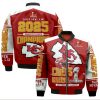 Chiefs Super Bowl 2025 Champions Red Bomber Jacket