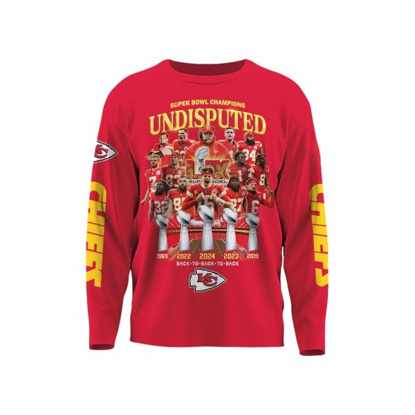 Chiefs Super Bowl Champions Undisputed Back To Back To Back Long Sleeve