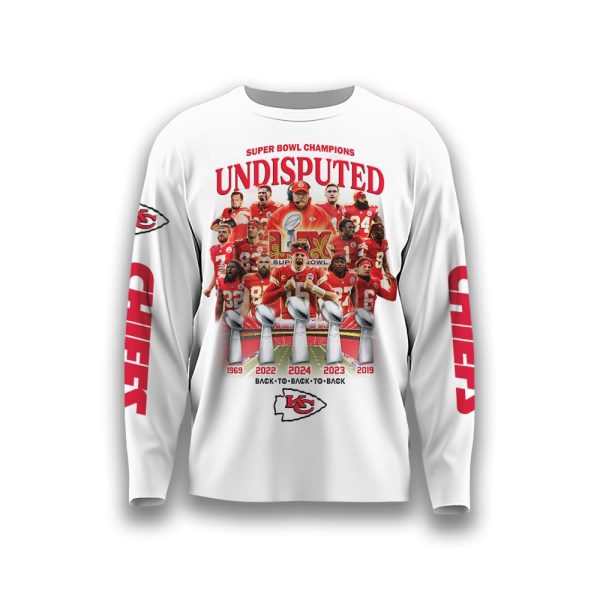 Chiefs Super Bowl Champions Undisputed Back To Back To Back Long Sleeve