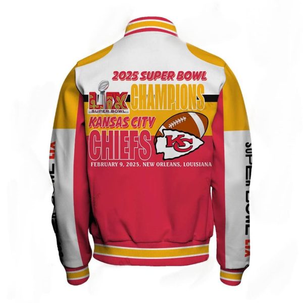 Chiefs Super Bowl LIX Winning Spirit Baseball Jacket