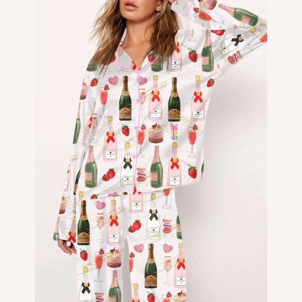 Christmas Champagne Pajama Set