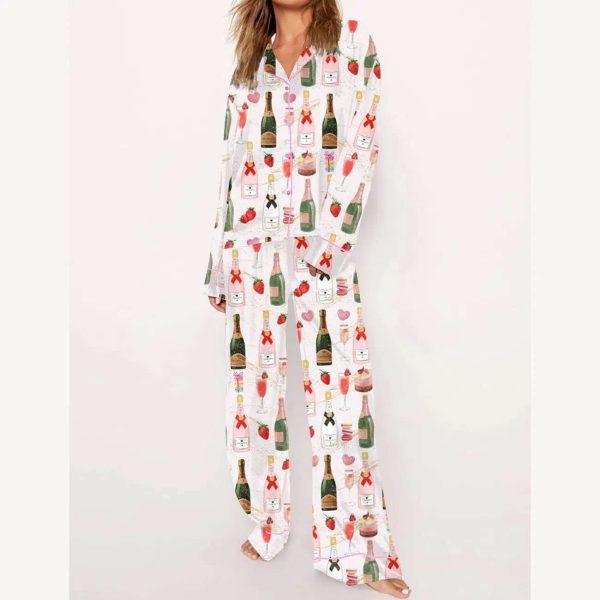 Christmas Champagne Pajama Set