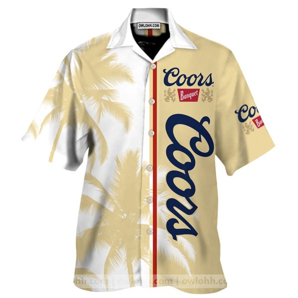 Coors Banquet Palm Tree Hawaiian Shirt