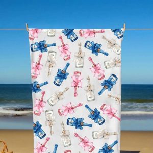 Drink Champagne Beach Towel1