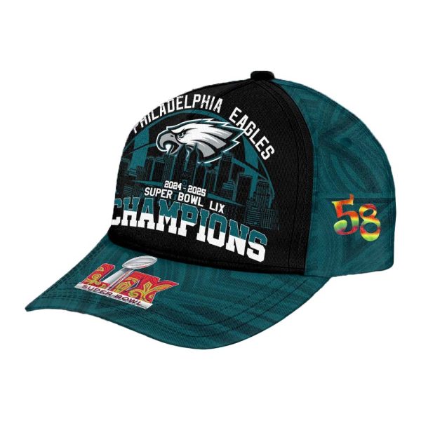 Eagles 2024-2025 Super Bowl LIX Champions Cap