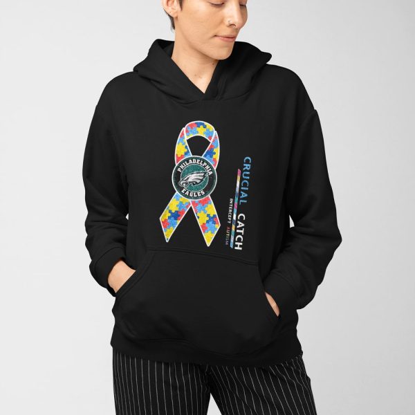 Eagles Crucial Catch Intercept Autism Shirt