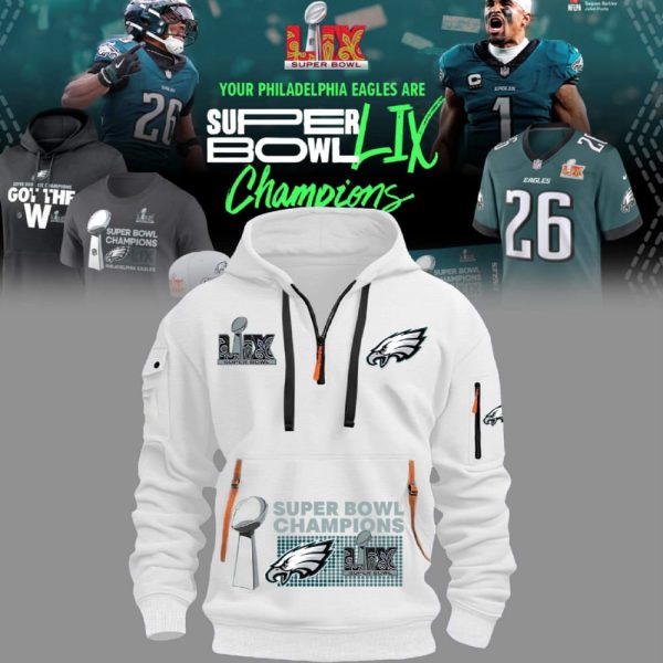 Eagles Football Champions Super Bowl LIX Quarter Zip Hoodie