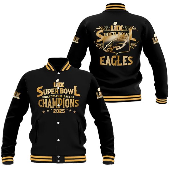 Eagles LIX Super Bowl Eagles Champions 2025 Varsity Jacket