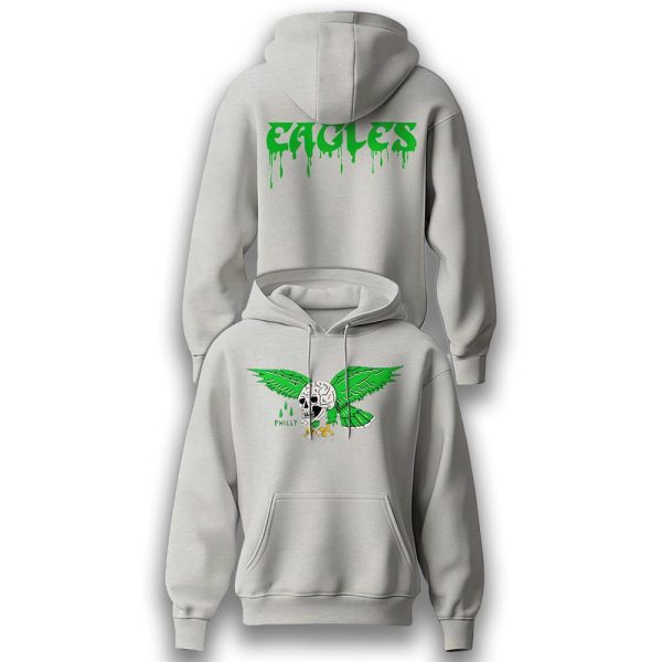 Eagles Philly Skull Hoodie 2025