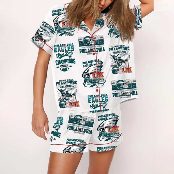 Eagles Super Bowl Champions 2025 Pajama Set