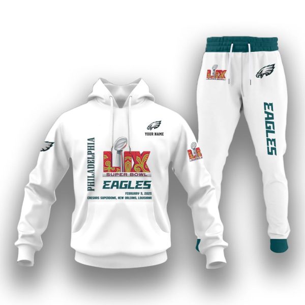 Eagles Super Bowl LIX 2025 New Orleans Hoodie Set