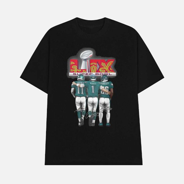 Eagles Super Bowl LIX Brown Hurts Barkley Shirt