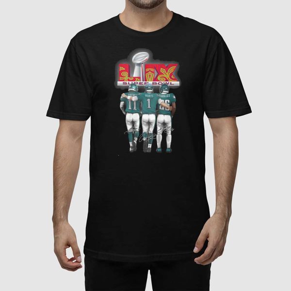 Eagles Super Bowl LIX Brown Hurts Barkley Shirt