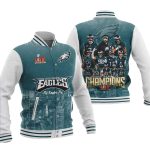 Eagles Super Bowl LIX Champions 2025 Fly Eagles Fly Baseball Jacket