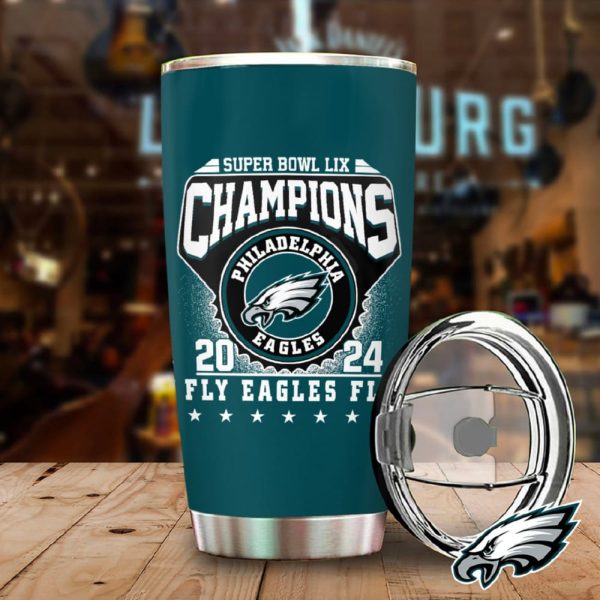 Eagles Super Bowl LIX Champions 3D Tumbler