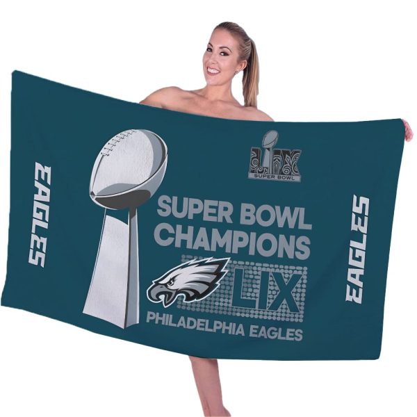 Eagles Super Bowl LIX Champions Beach Towel