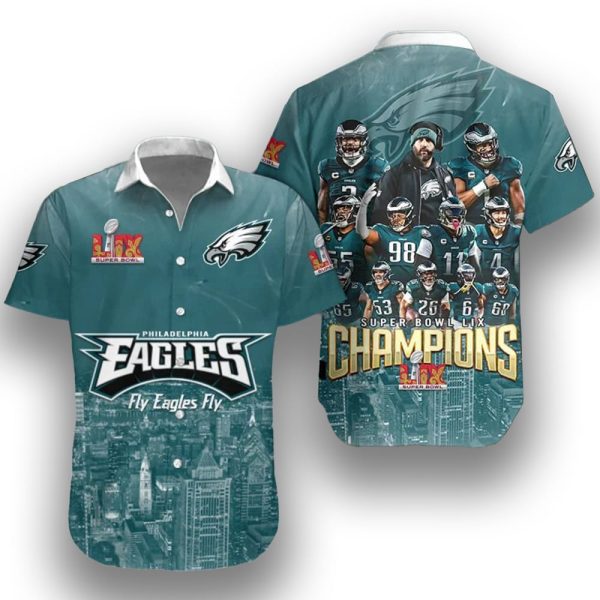 Eagles Super Bowl LIX Champions Hawaiian Shirt