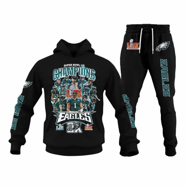 Eagles Super Bowl LIX Champions Hoodie Set