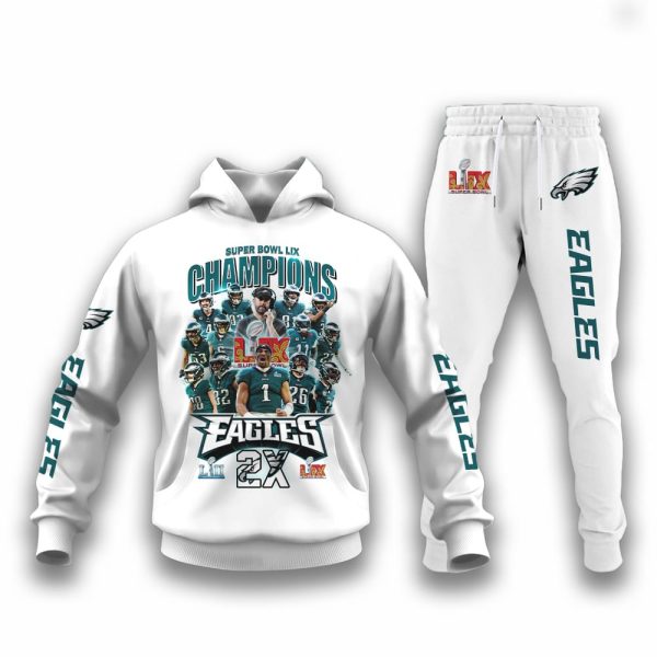 Eagles Super Bowl LIX Champions Hoodie Set