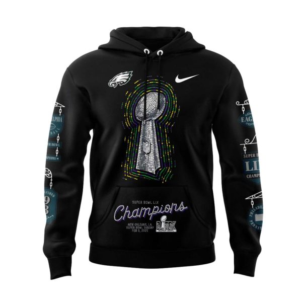 Eagles Super Bowl LIX Champions Lombardi Trophy Hoodie