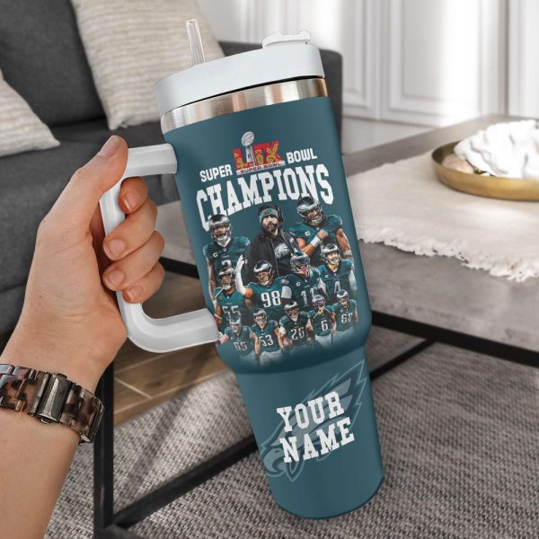 Eagles Super Bowl LIX Champions Personalized 40oz Stanley Tumbler