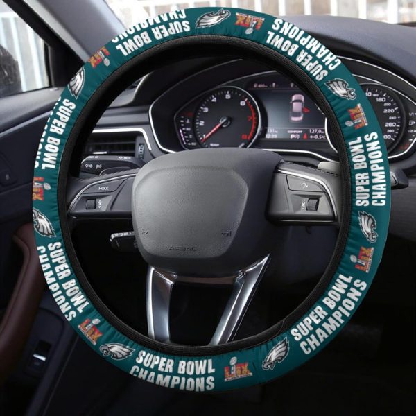 Eagles Super Bowl LIX Champions Steering Wheel Cover