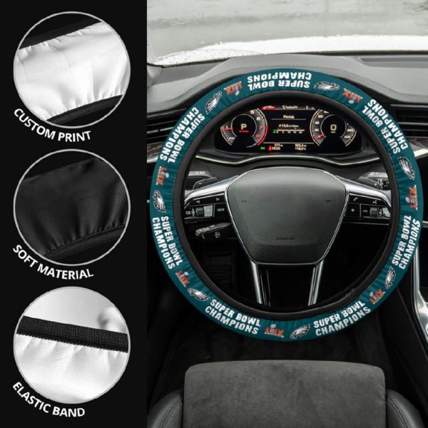 Eagles Super Bowl LIX Champions Steering Wheel Cover