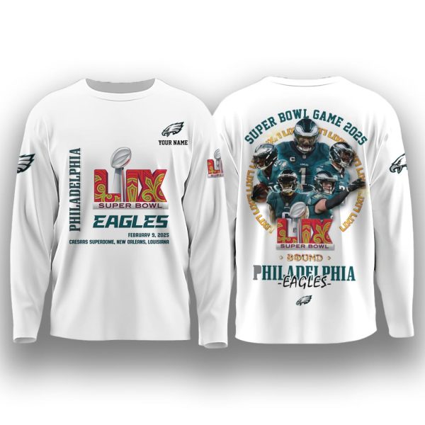 Eagles Super Bowl LIX Game 2025 LIX Bound 3D Sweatshirt