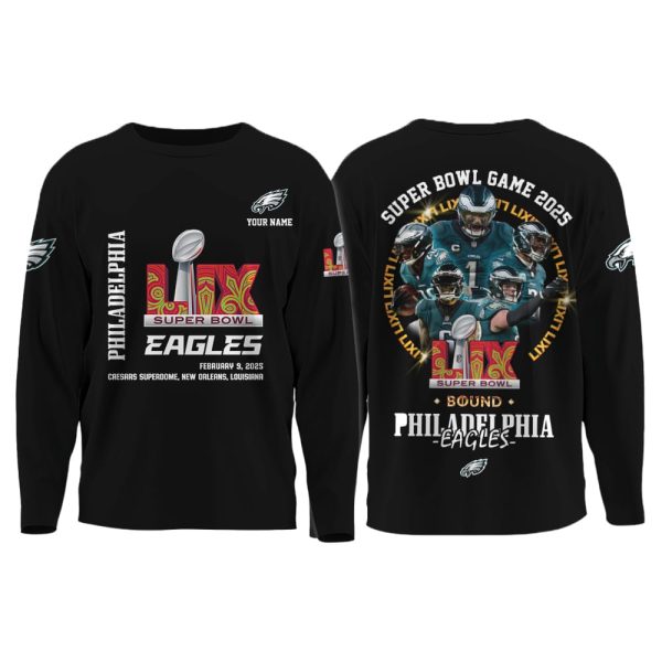 Eagles Super Bowl LIX Game 2025 LIX Bound 3D Sweatshirt