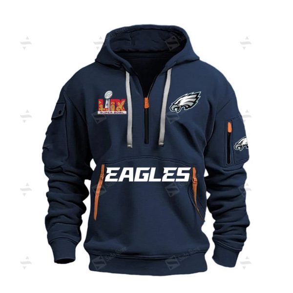 Eagles Super Bowl LIX Quarter Zip Hoodie