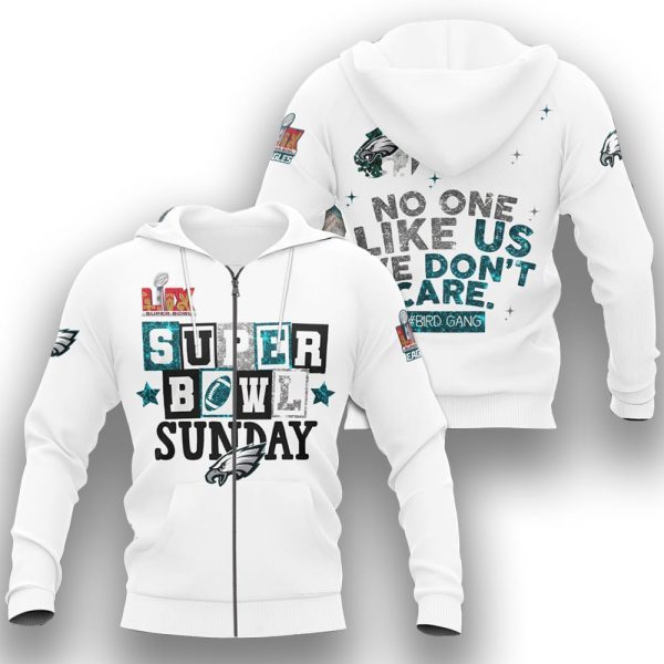 Eagles Super Bowl LIX Sunday No One Like Us We Don’t Care Bird Gang Shirt