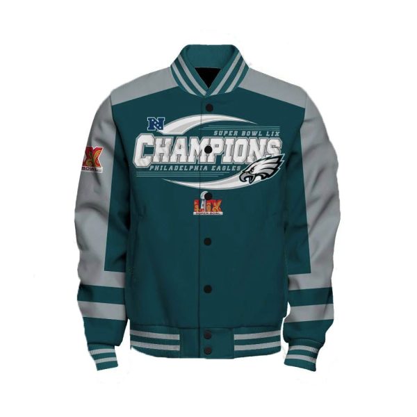 Eagles Super Bowl LIX Victory Baseball Jacket