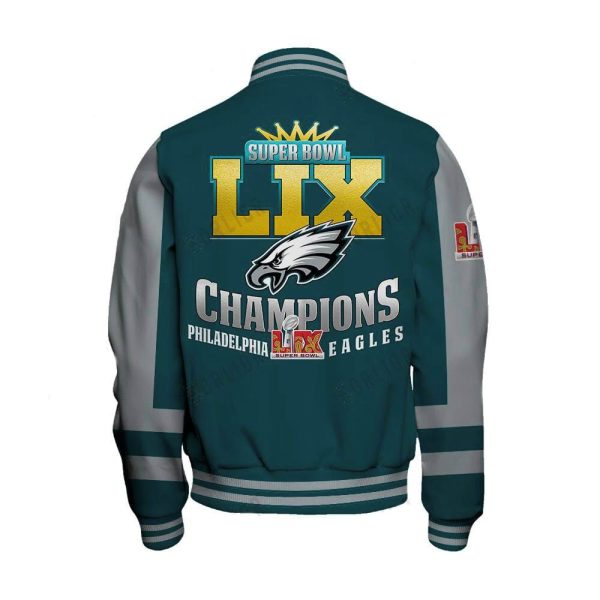 Eagles Super Bowl LIX Victory Baseball Jacket