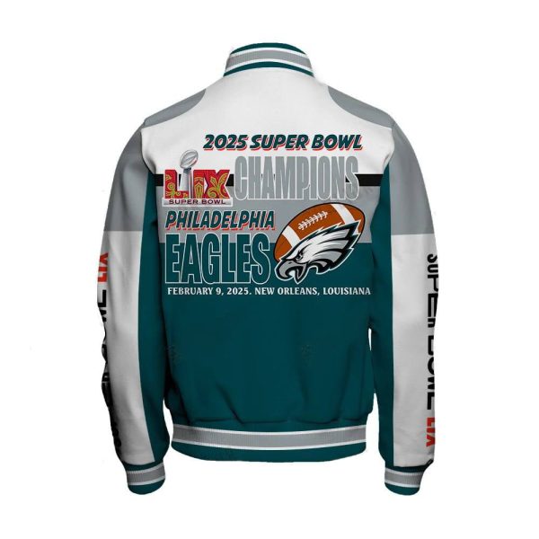 Eagles Super Bowl LIX Winning Spirit Baseball Jacket