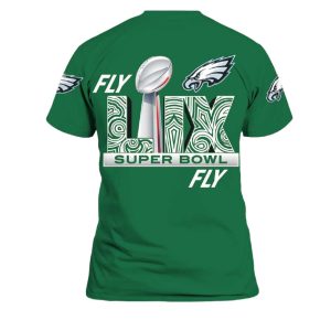 Eagles The East Is Not Enough Fly LIX Super Bowl Shirt 3