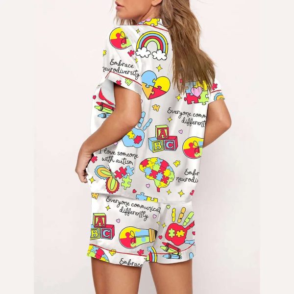 Everyone Communicates Differently Autism Month Pajama Set