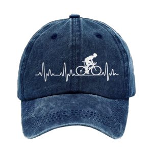 Heartbeat Cycling Print Baseball Cap2