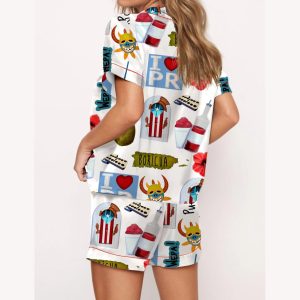 Puerto Rico Travel Satin Pajama Set1