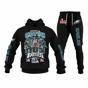 Eagles Super Bowl LIX Champions Hoodie Set1