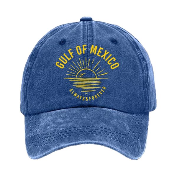 Gulf Of Mexico Always And Forever Print Baseball Cap