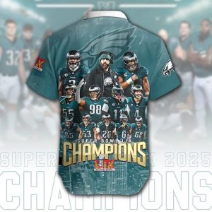 Eagles Super Bowl LIX Champions Hawaiian Shirt2