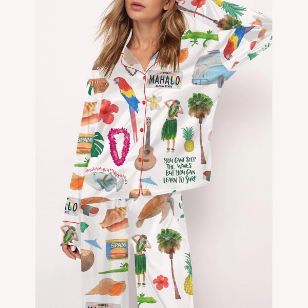 Hawaii Planner Satin Pajama Set