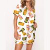 Hawaiian Drinks Satin Pajama Set