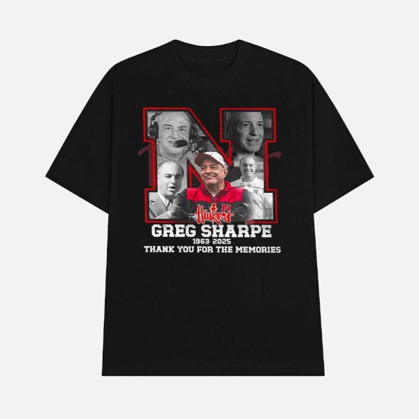 Huskers Greg Sharpe 1963-2025 Thank You For The Memories Shirt